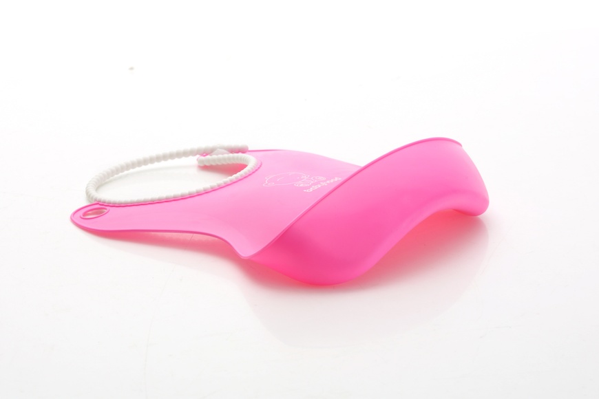 Силиконовый фартук для кормления, розовый - Babyhood BH-401P фото