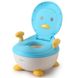 Дитячий горщик Пінгвін з поліуретановим кільцем блакитний - Babyhood (без коробки) BH-113PB фото 1