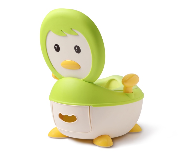 Детский горшок Пингвин с полиуретановым кольцом зелёный - Babyhood BH-113PG фото