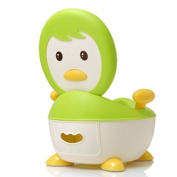 Детский горшок Пингвин, зеленый-Babyhood BH-113G фото