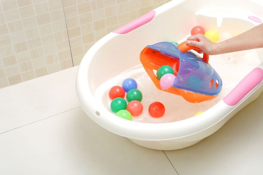 Органайзер для іграшок в ванну фіолетово-зелений - Babyhood  BH-706B фото
