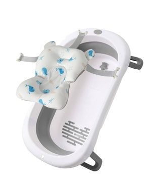 Набор Ванна складная Babyhood Комфорт серая с горкой Морской мир BH-326G+SW фото