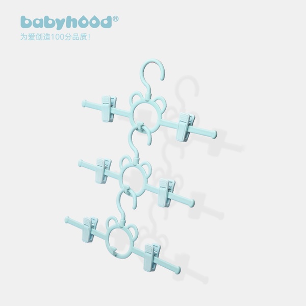 Вешалка детская с держателями, голубая - Babyhood (без пакування) BH-725B фото