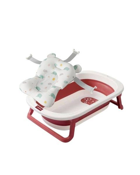 Набір Ванна дитяча складана Babyhood Комфорт червона та гіркою Слоненя Babyhood BH-323P E BH-323P+E фото Набір Ванна дитяча складана Babyhood Комфорт червона та гіркою Слоненя Babyhood BH-323P E BH-323P+E фото