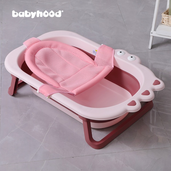 Ванночка складна Крокодил, рожева - Babyhood BH-327G фото