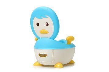 Детский горшок Пингвин с полиуритановым кольцом, голубой Babyhood BH-113PB BH-113PB фото