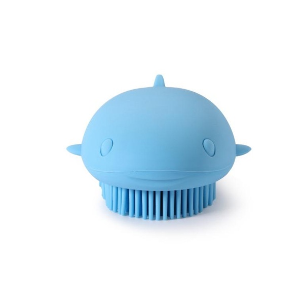 Silikonowa gąbka Wieloryb, niebieska - Babyhood