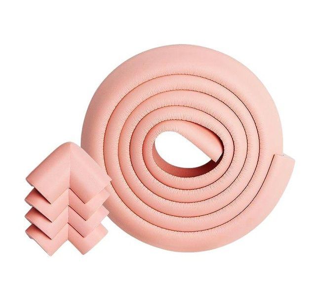 Набор защитные уголки 4 шт и защитная лента 2 м розовый Babyhood BH-603P BH-603P фото Набор защитные уголки 4 шт и защитная лента 2 м розовый Babyhood BH-603P BH-603P фото